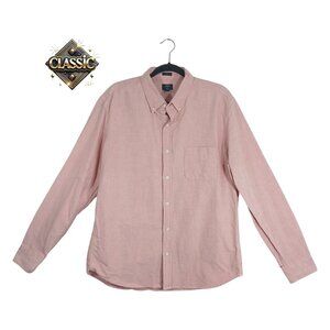 J.Crew Men’s Oxford Shirt XL Slim Fit Pink Long Sleeve Button Down 100% Cotton
